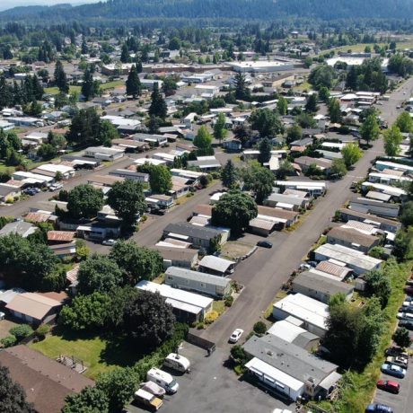 aerial view of twin cedars